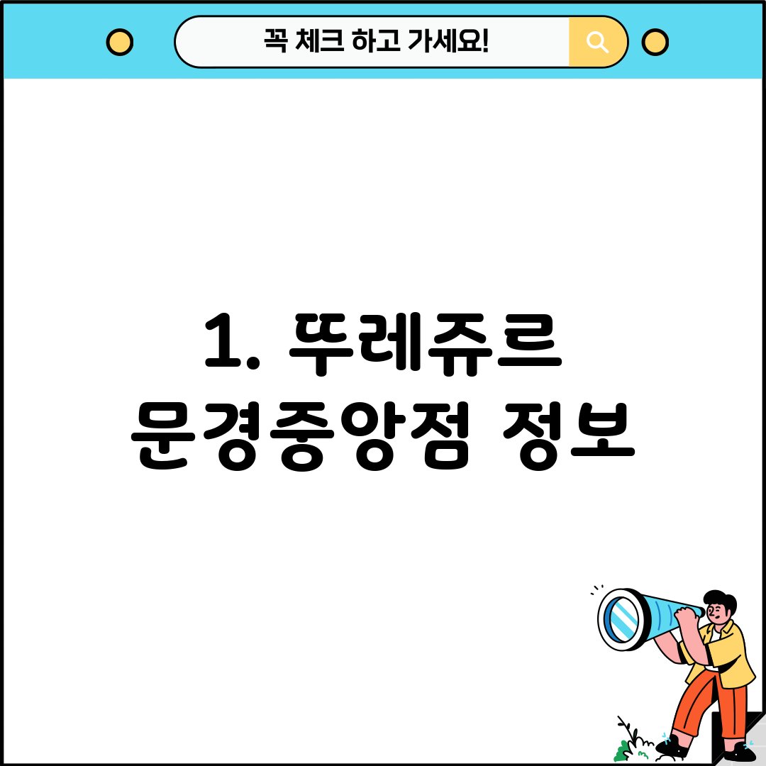 1. 뚜레쥬르 문경중앙점 정보