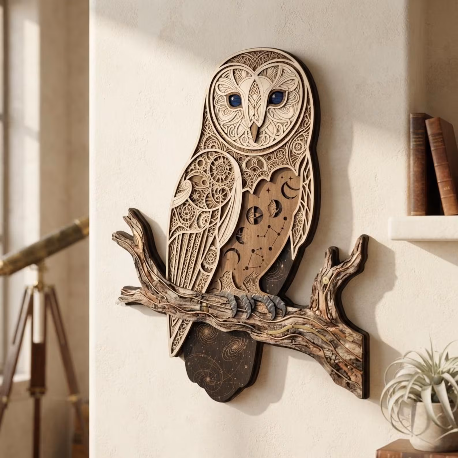 Rustic Owl Wooden Wall Art