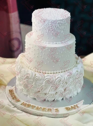 Elegant Three Tier White Cake Islamabad