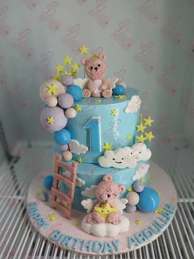 Two Tier Teddy Bear Theme Cake Rawalpindi