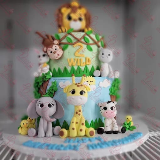 Two Tier Jungle Safari Cake Rawalpindi