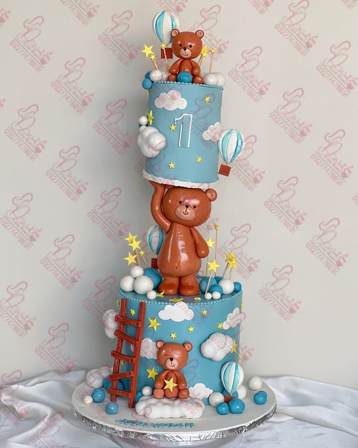 Two Tier Teddy Bear Cake Rawalpindi