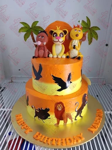 Lion King Two Tier Baby Girl Cake Faisalabad