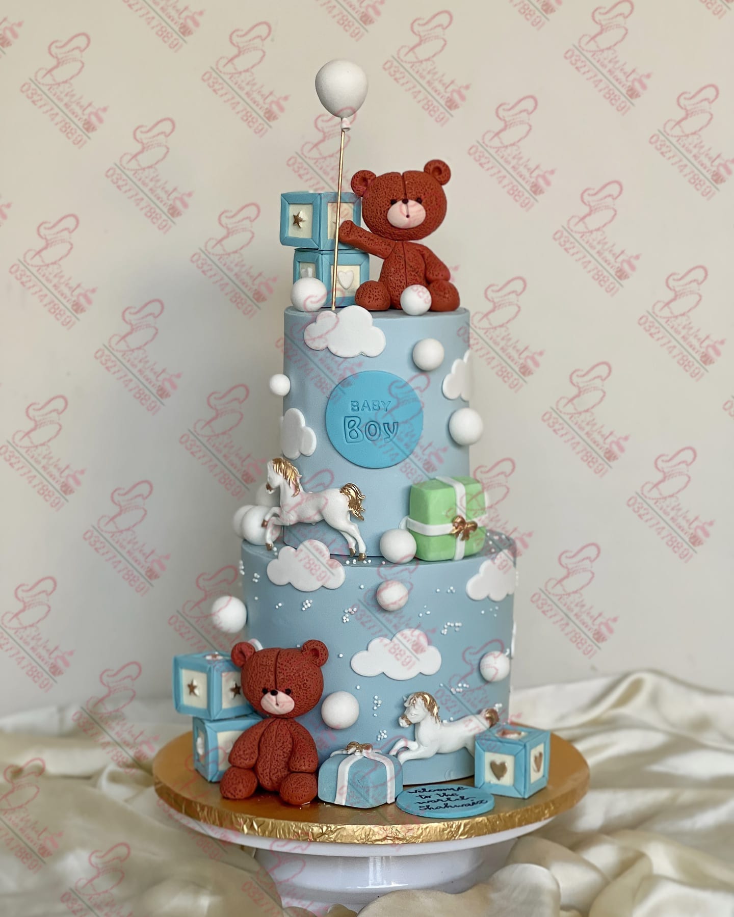 Two Tier Baby Girl Cake Faisalabad