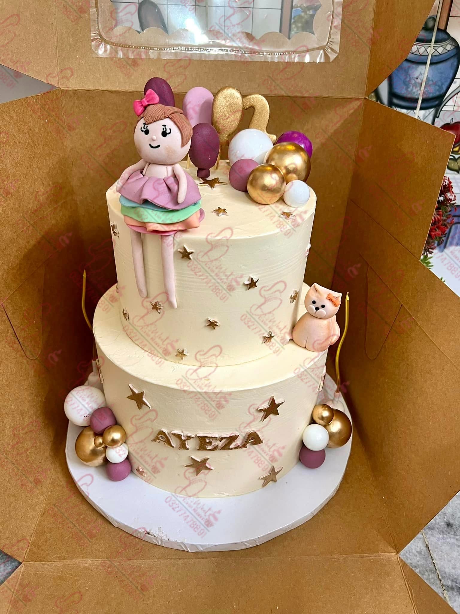 Premium 2 & 3 Tier Baby Girl Cakes in Islamabad online | SweetCakeBloom