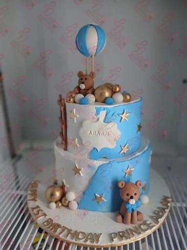 Two Tier Teddy Bear Cake Faisalabad