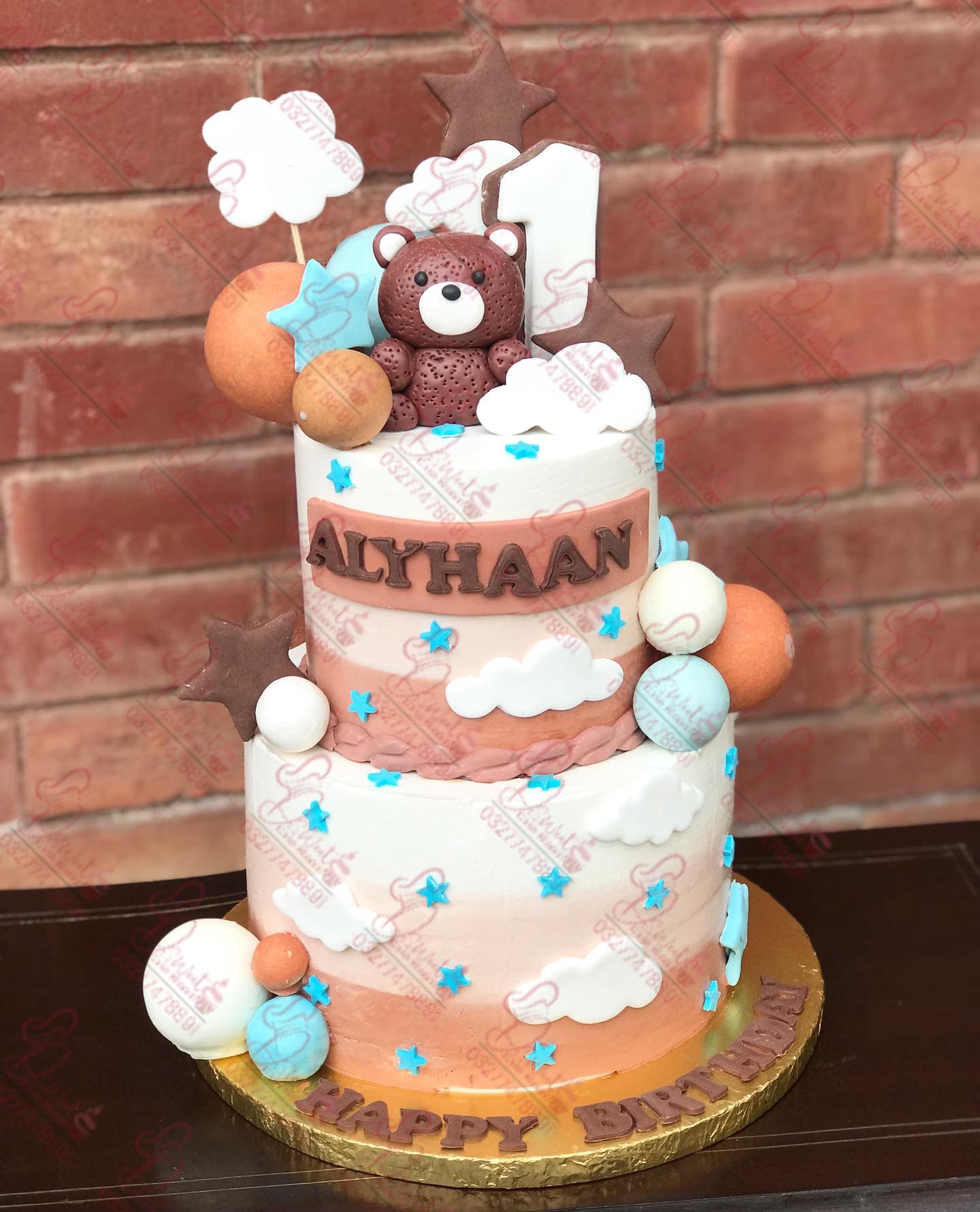 2 Tier Teddy Bear Cake Faisalabad