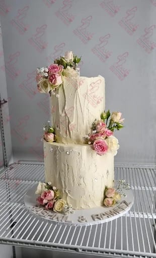 Two Tier Floral Birthday Cake Faisalabad