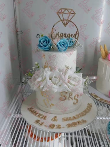 Two Tier Engagement Style Birthday Cake Faisalabad