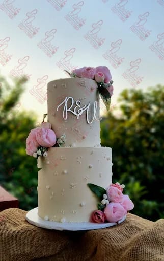 Engagement Style 2 Tier Wedding Cake Rawalpindi