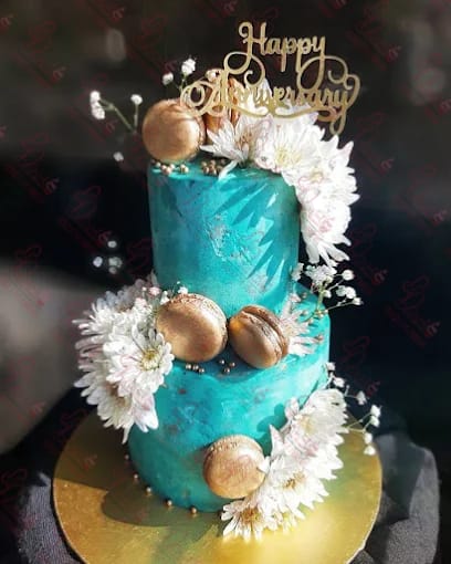 Turquoise Anniversary Two Tier Wedding Cake Rawalpindi