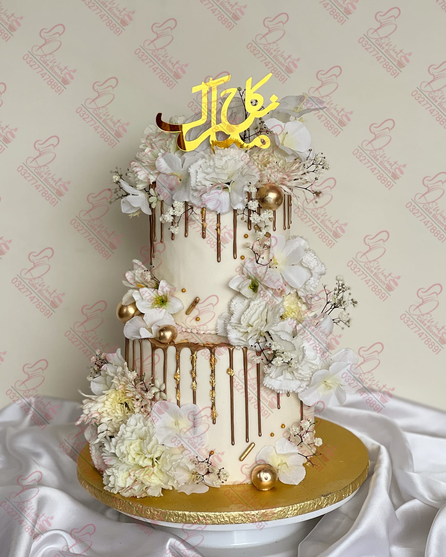  2 Tier Wedding Cakes in Islamabad online | SweetCakeBloom