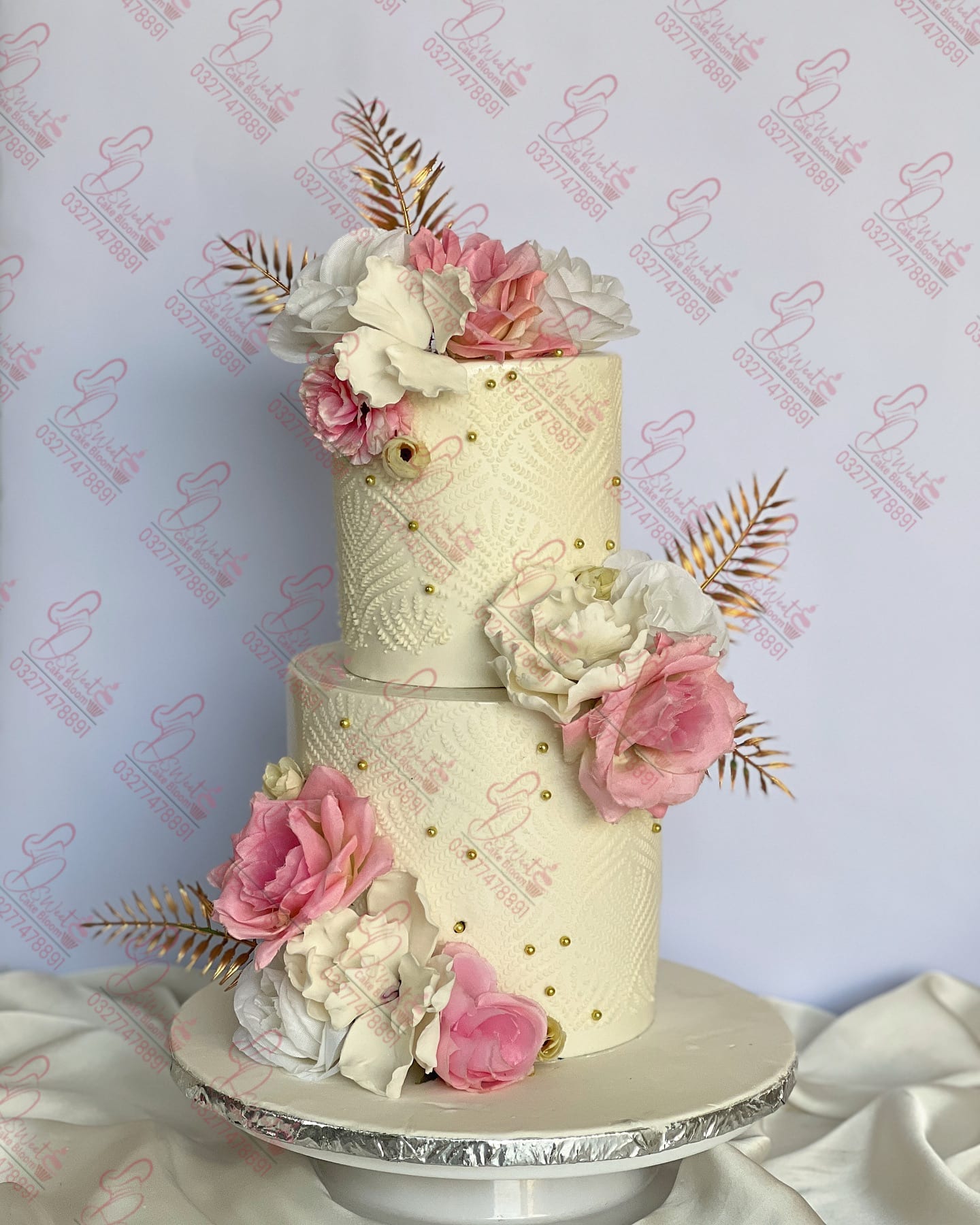 2 Tier Wedding Cake Custom Design Rawalpindi