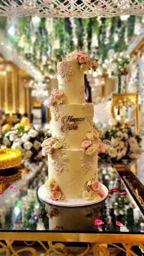 Pink Floral Multi Tier Wedding Cake Rawalpindi