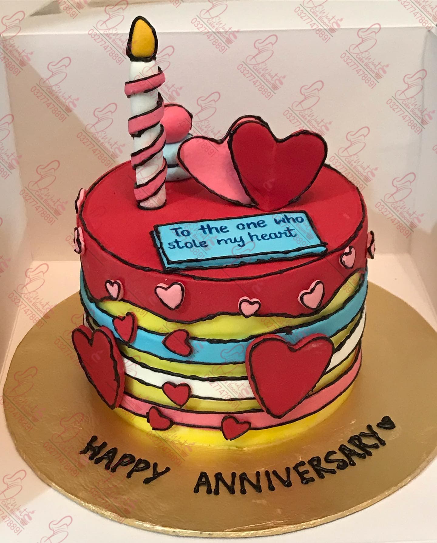 Anniversary Cartoon Theme Cake Islamabad