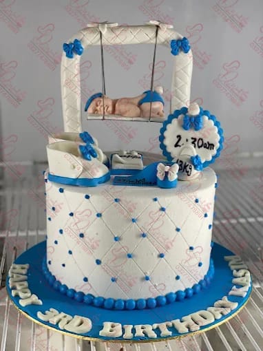 Swing Theme Baby Born Cake Rawalpindi