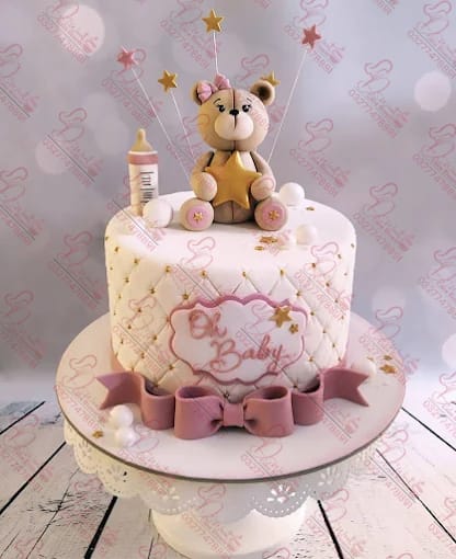 Fondant Baby Shower Baby Born Cake Rawalpindi
