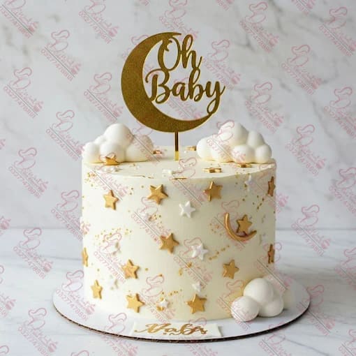 Oh Baby Moon and Stars Cake Rawalpindi