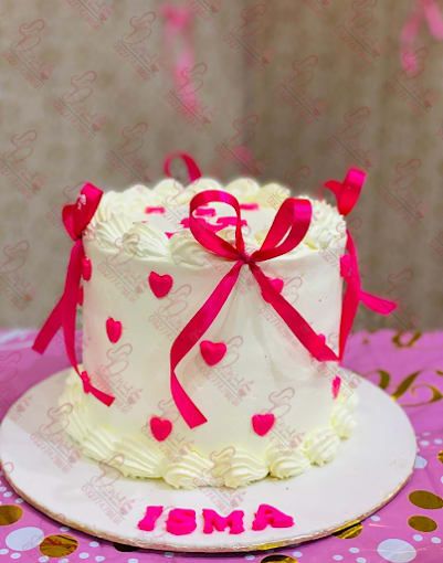 Vintage Pink Anniversary Cake Islamabad