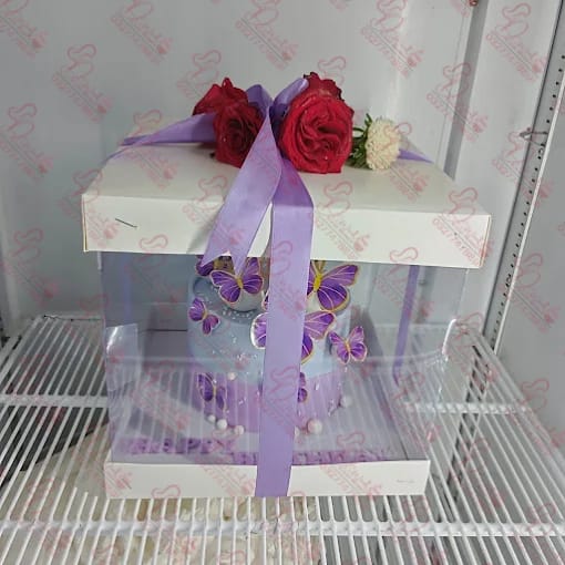 Transparent Unicorn Acrylic Box Cake Rawalpindi
