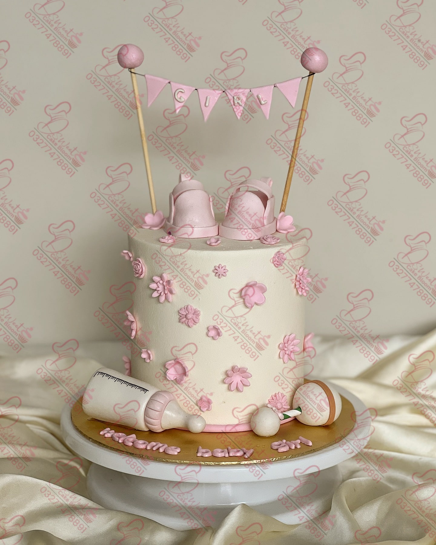 Baby Shower Pink Decorations Cake Rawalpindi
