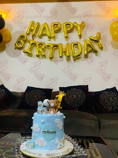 First Birthday Decorated Baby Boy Cake Rawalpindi