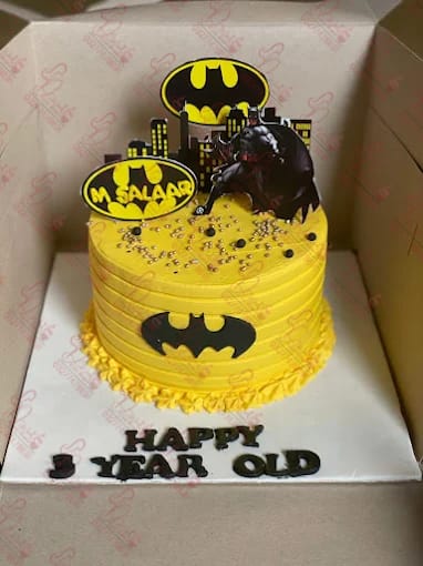 Yellow Batman Baby Boy Birthday Cake Rawalpindi