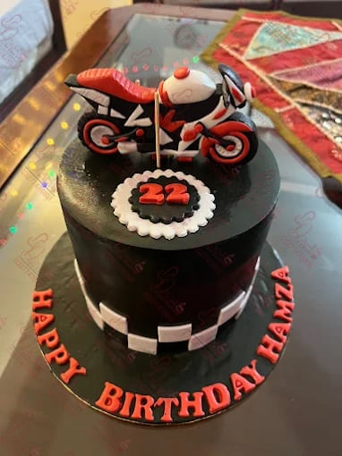 Motorcycle Themed Birthday Cake Rawalpindi