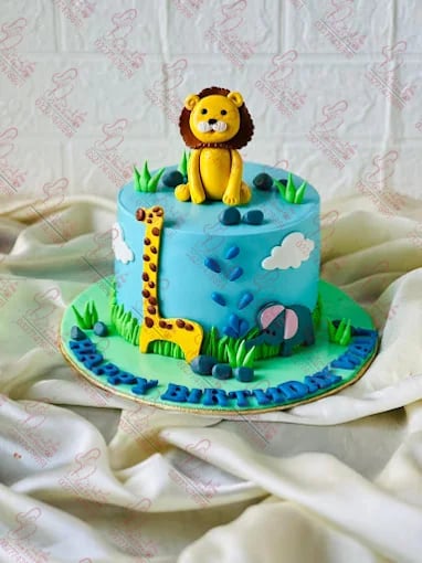 Jungle Themed Baby Boy Cake Rawalpindi