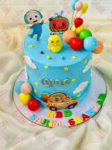 Cocomelon Themed First Birthday Customized Baby Boy Cake Rawalpindi