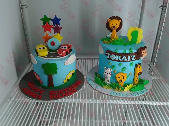 Twin Themed Customized Baby Boy Cake Rawalpindi