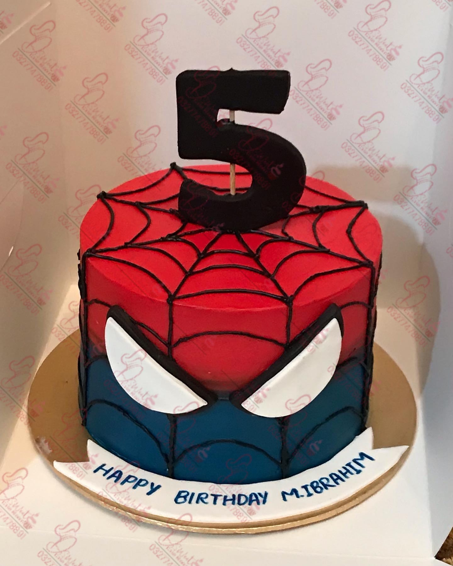 Spiderman Themed Customized Baby Boy Cake Rawalpindi