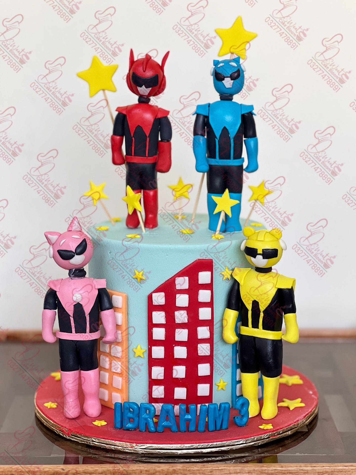 Miniforce X Themed Birthday Cake Islamabad