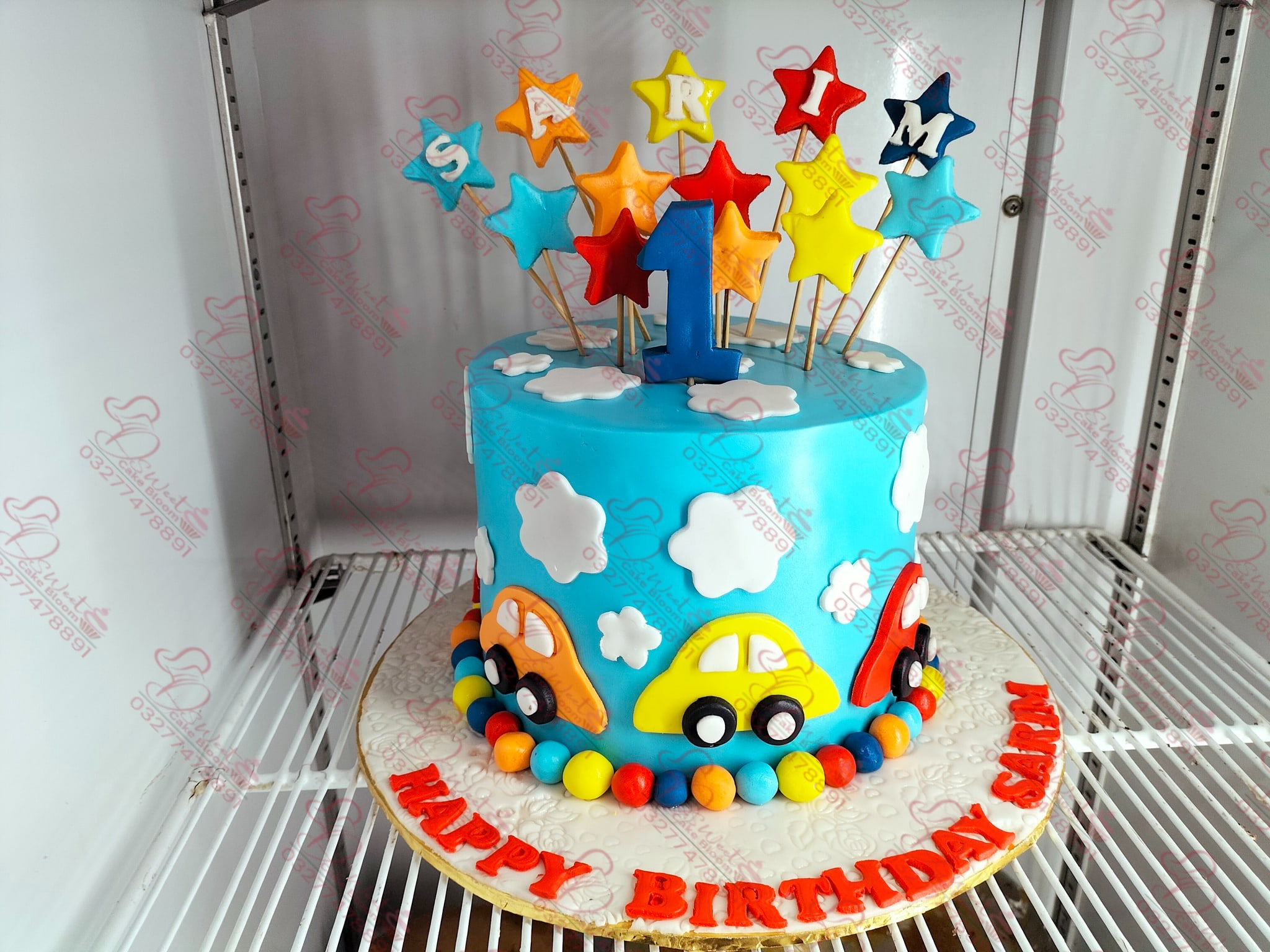 Kids Car Themed Baby Boy Birthday Cake Islamabad