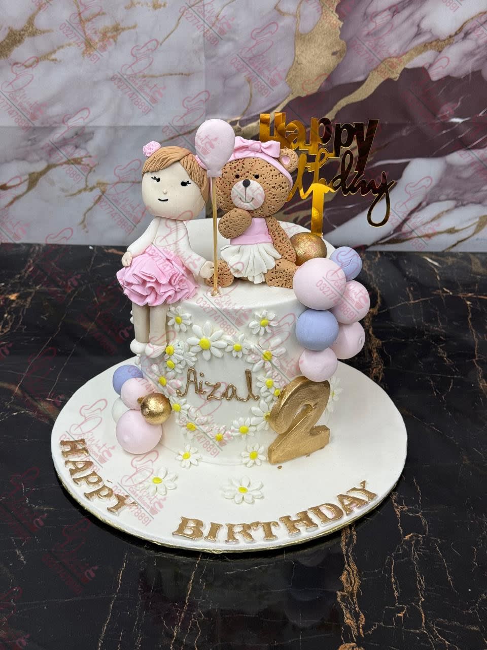 2nd Birthday Baby Girl Birthday Cake Rawalpindi