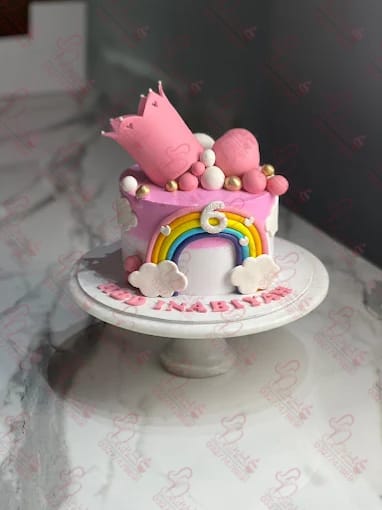 Rainbow Princess Baby Girl Birthday Cake Rawalpindi