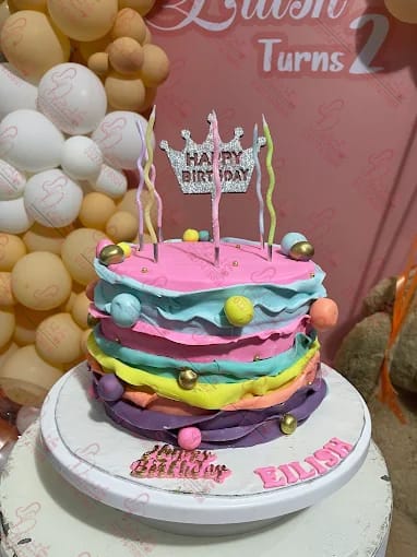 Multi Layer Fondant Baby Girl Birthday Cake Rawalpindi