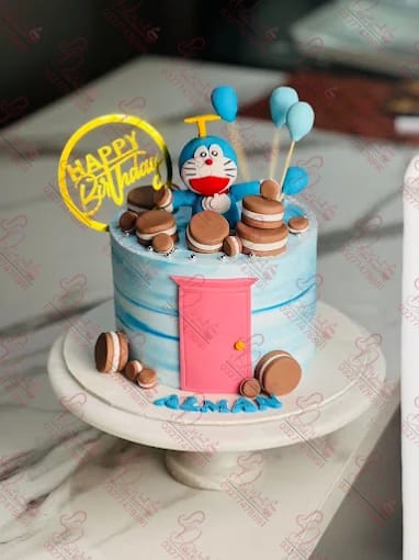 Doraemon Themed Baby Girl Birthday Cake Rawalpindi