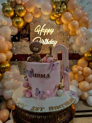 Teddy Bear Birthday Cake for Baby
