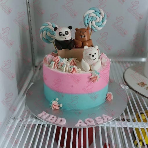 We Bare Bears Baby Girl Cake Faisalabad