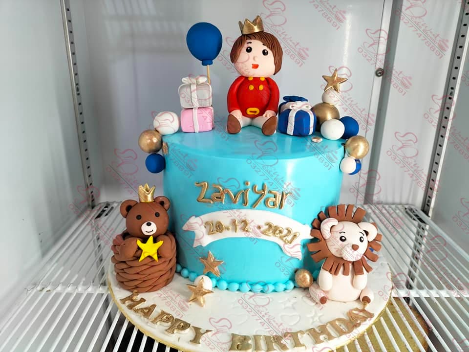 Blue Little Prince Baby Girl Cake Faisalabad
