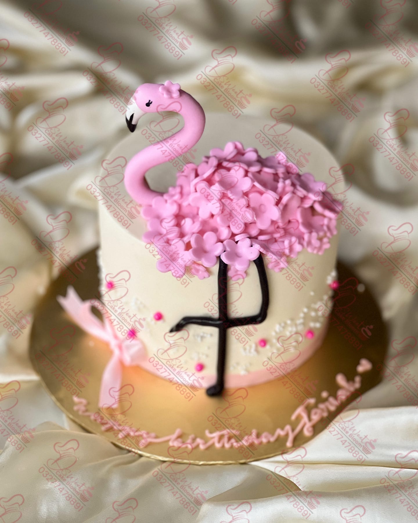 Flamingo Baby Girl Cake Faisalabad