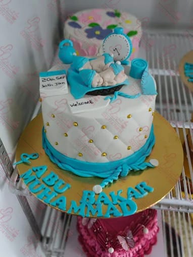 Baby Boy Welcome Fondant Cake Islamabad