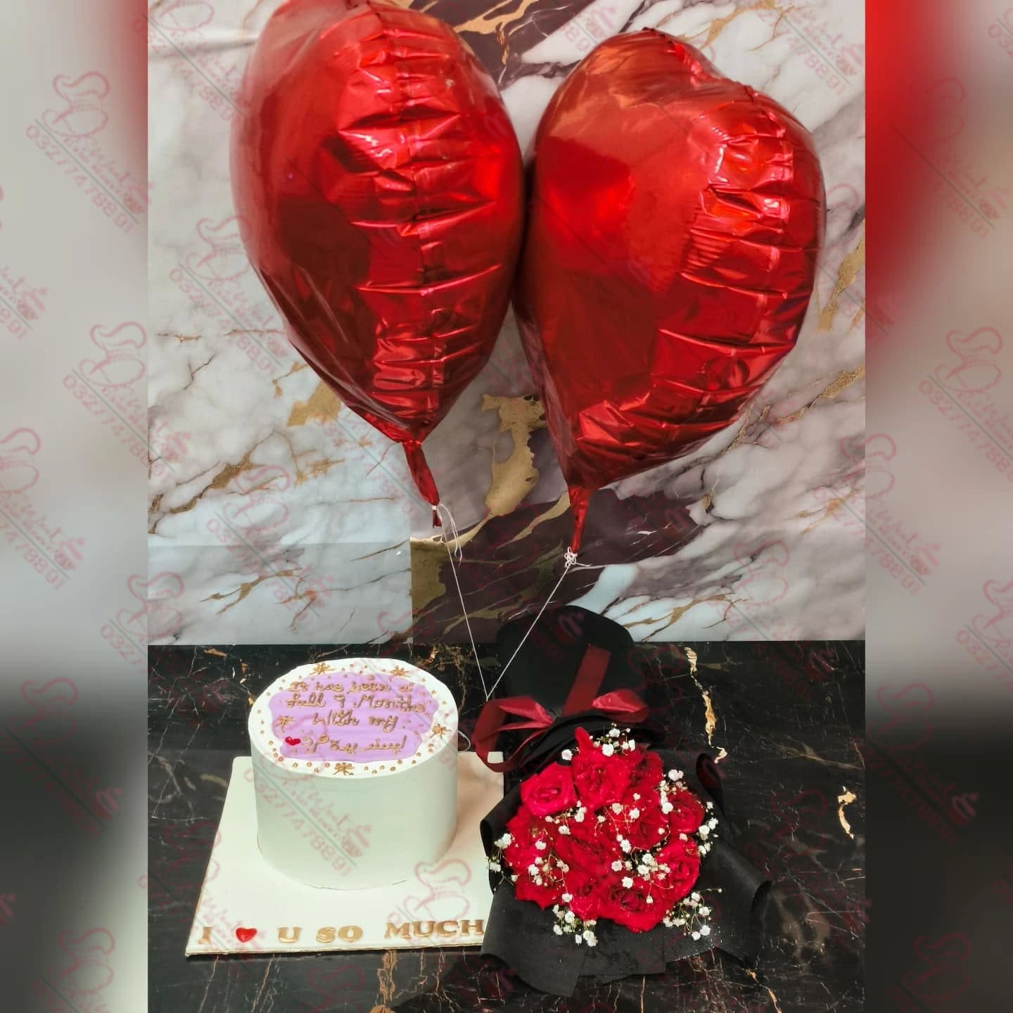 Red Balloons Cake I-10 Islamabad