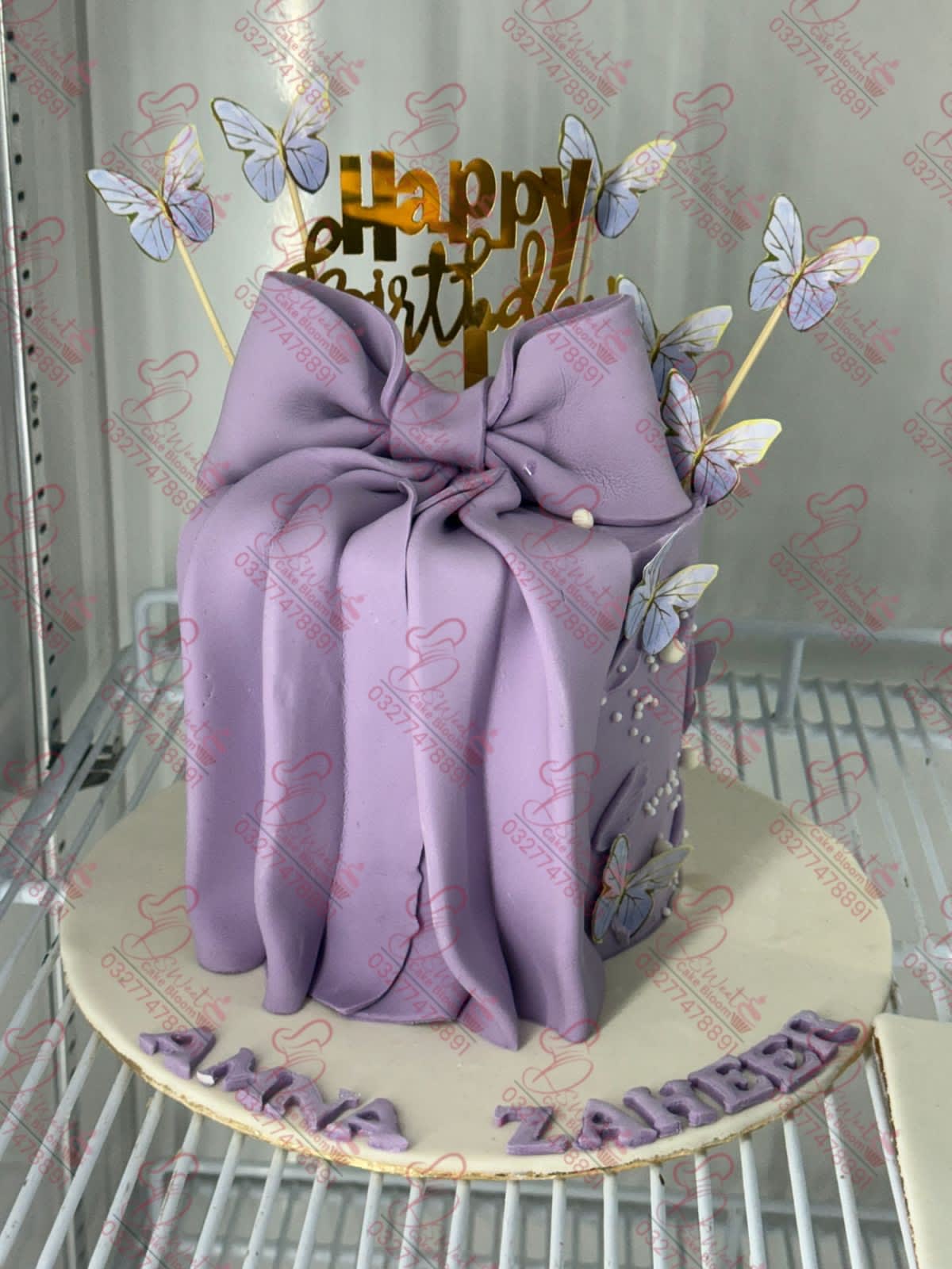 Red Bow Theme Birthday Cake Islamabad