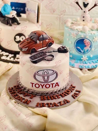 Toyota Car Themed Birthday Cake Rawalpindi