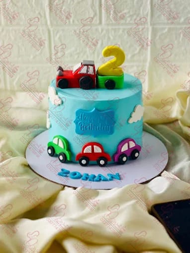 Two Tier Kids Car Cake Rawalpindi