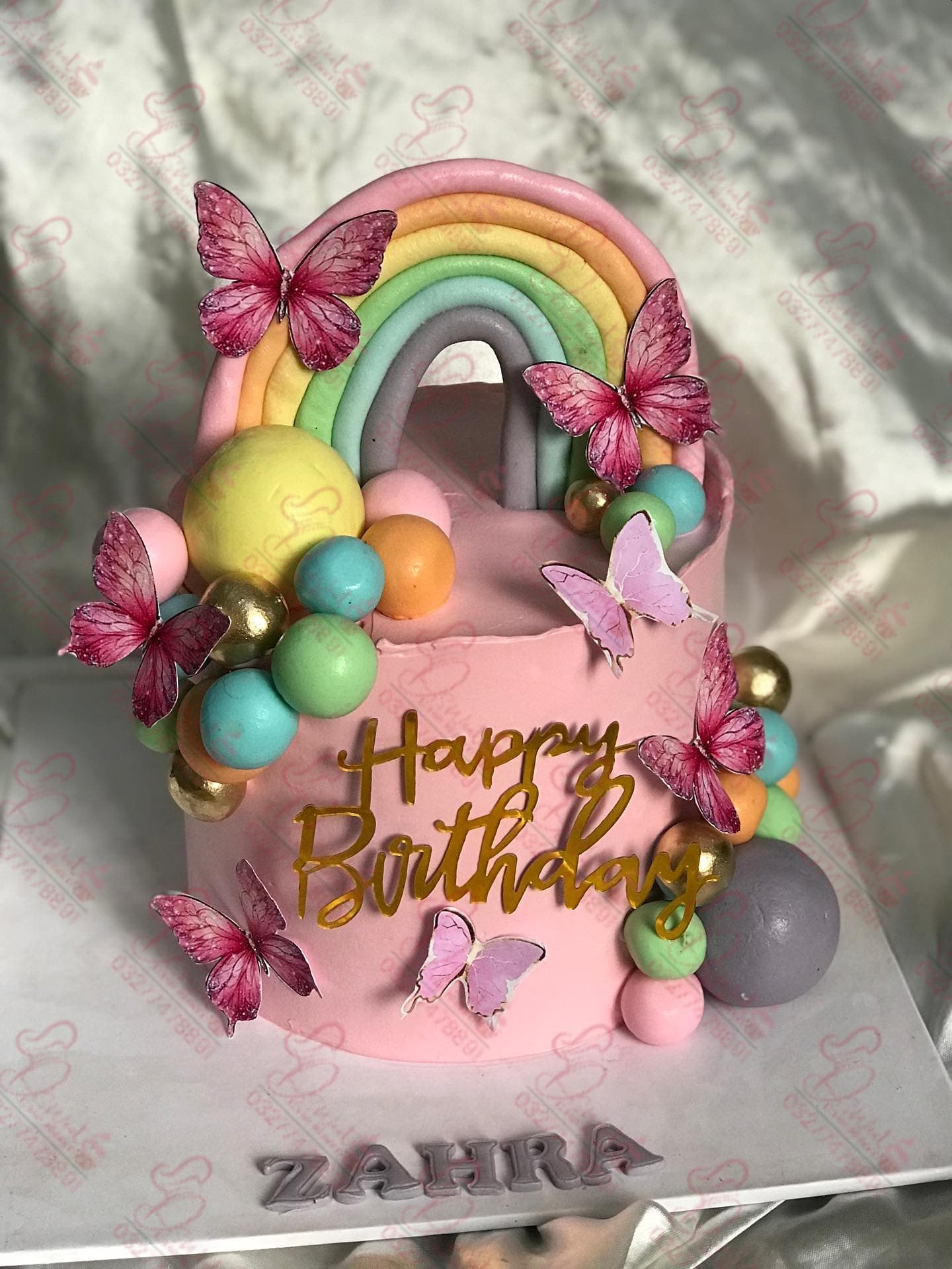 Rainbow Butterfly Birthday Cake Islamabad