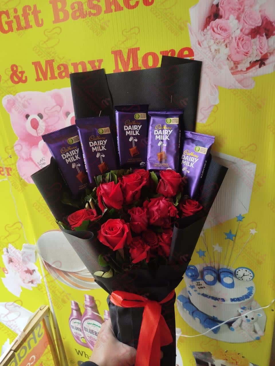 Red Dupatta Chocolate Bouquet Islamabad