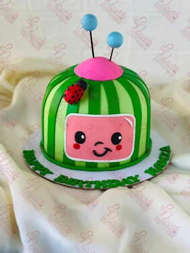 Cocomelon Pink Gold Drip Cake Islamabad